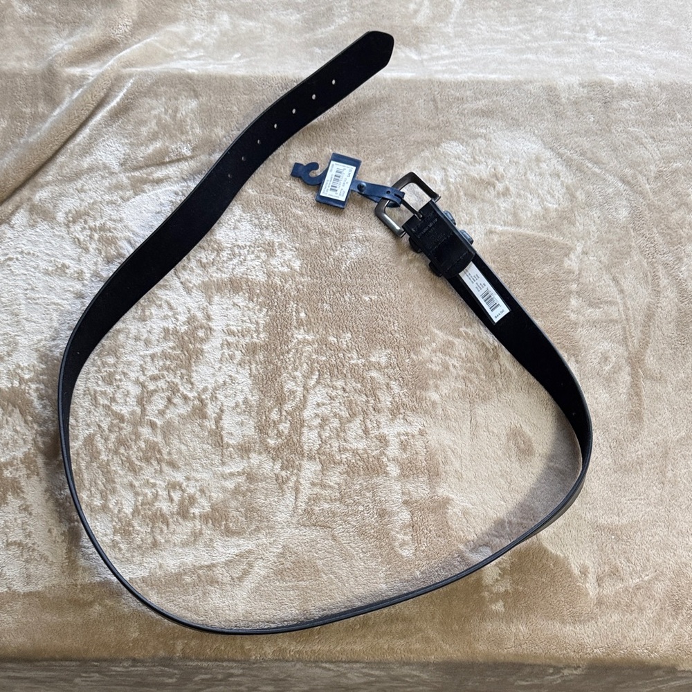 Harbor Bay Black Leather Belt